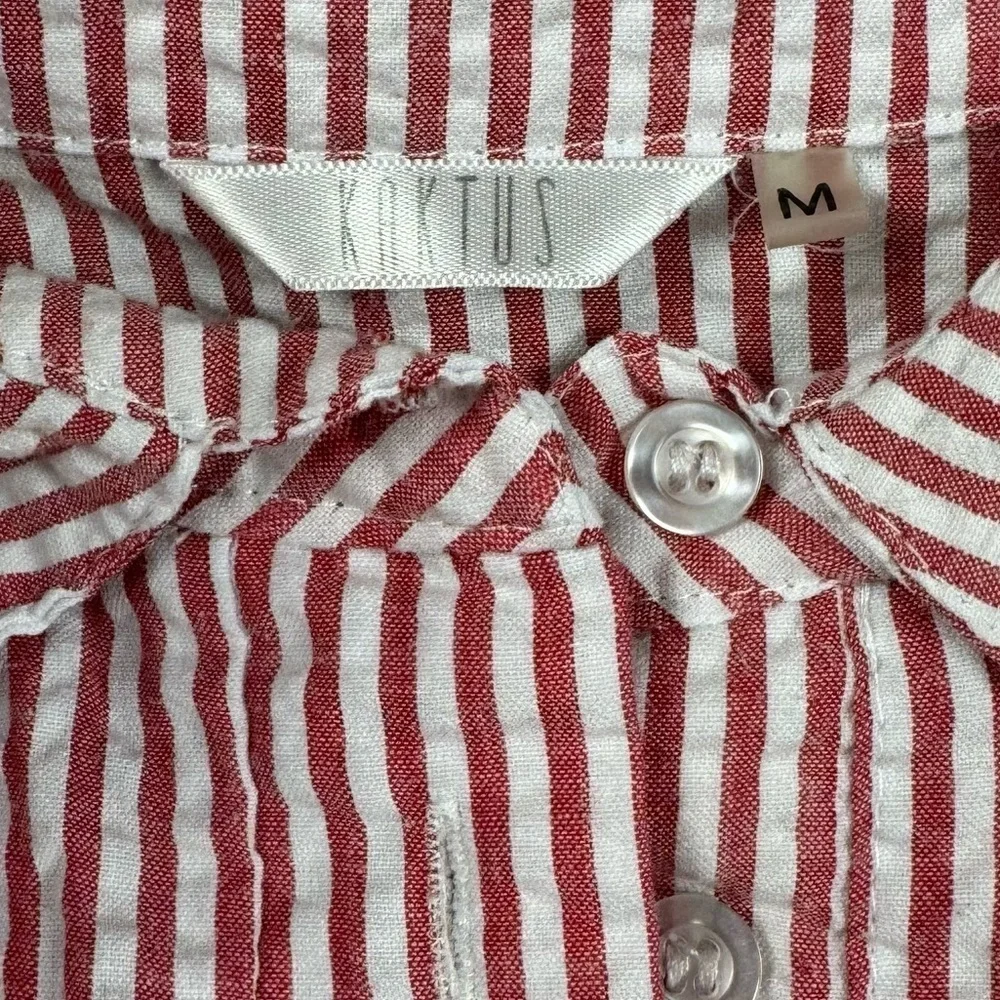 Kaktus Striped Long Sleeve Collared Top